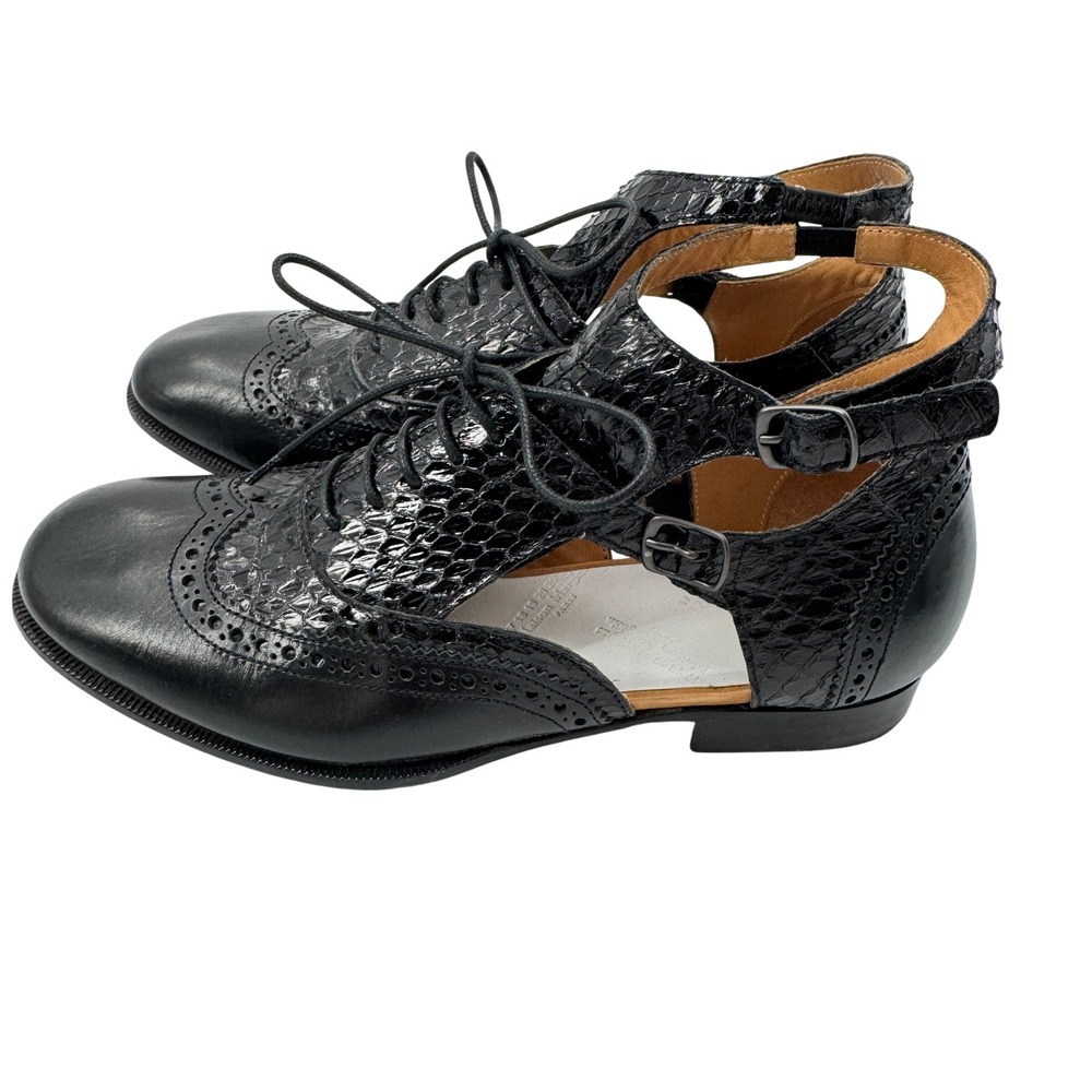 Maison Margiela Flats Ankle Strap Python & Leathe… - image 7